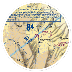 Z X Ranch Airport (0ID7) VFR Sectional Sticker (20 mile)