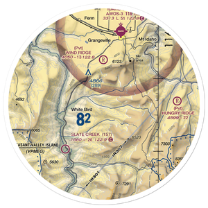 Pinnacle Airport (0ID8) VFR Sectional Sticker (30 mile)
