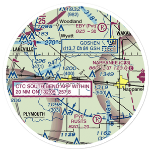 Creighton Airport (0II2) VFR Sectional Sticker (20 mile)