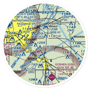 Kropf Airport (0II6) VFR Sectional Sticker (20 mile)