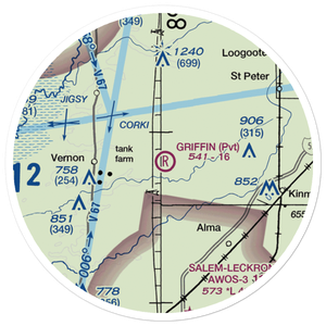 Griffin Airport (0IL2) VFR Sectional Sticker (20 mile)