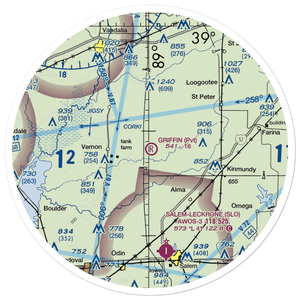 Griffin Airport (0IL2) VFR Sectional Sticker (30 mile)