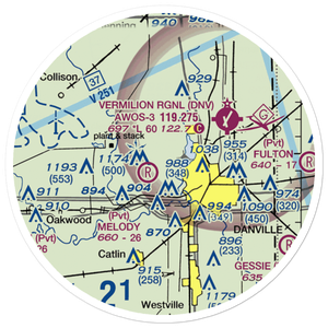 Flying B Ranch Airport (0IL3) VFR Sectional Sticker (20 mile)