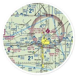 Flying B Ranch Airport (0IL3) VFR Sectional Sticker (30 mile)
