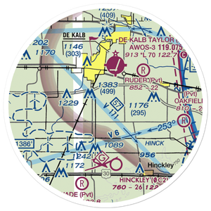Walter Airport (0IL8) VFR Sectional Sticker (20 mile)