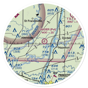 Snider Field (0IN1) VFR Sectional Sticker (20 mile)