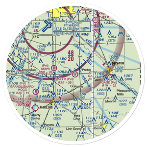 The Lazy K Airport (0IN2) VFR Sectional Sticker (30 mile)