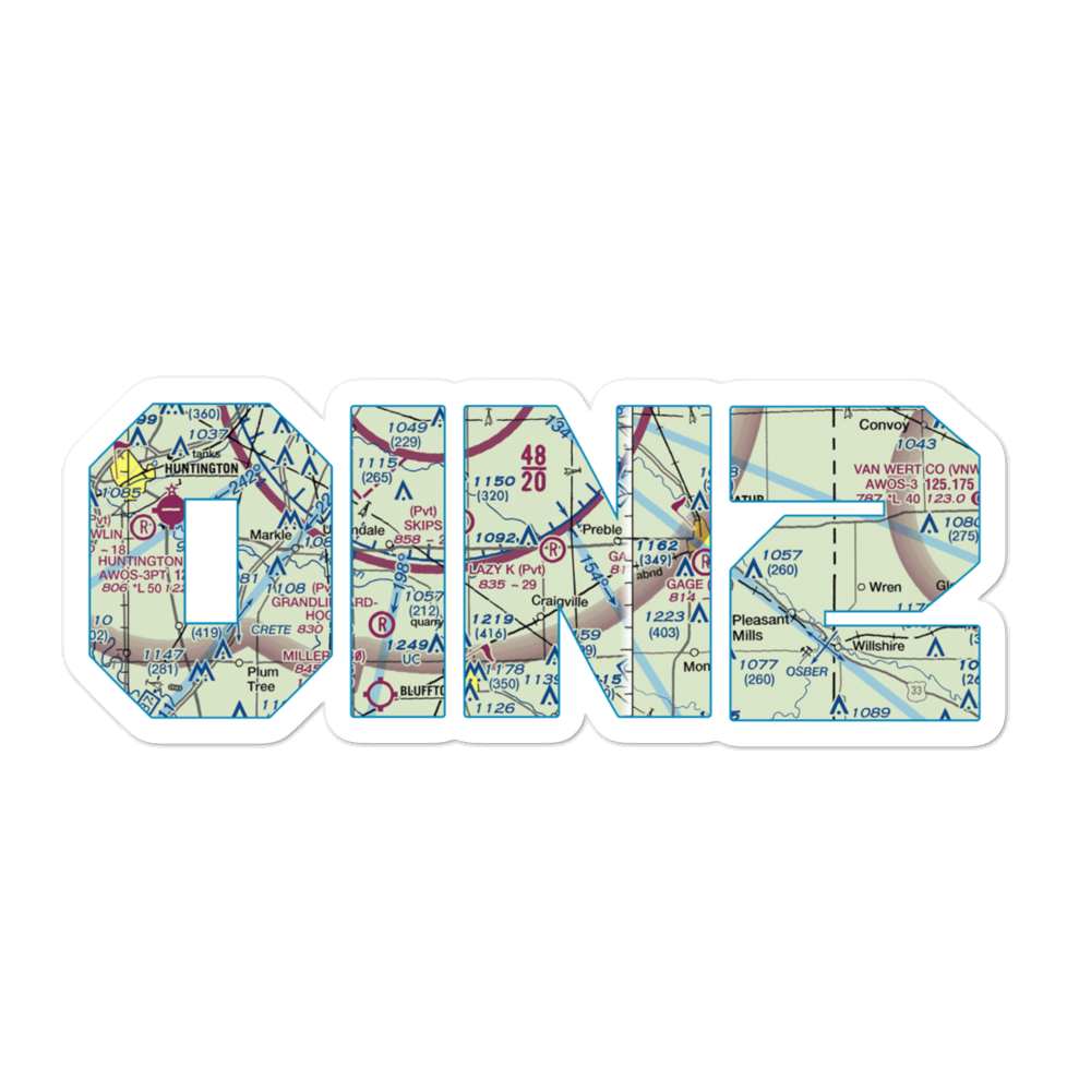 The Lazy K Airport (0IN2) VFR Sectional Sticker 