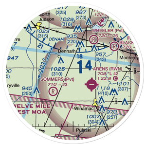 Graves Landing Strip (0IN3) VFR Sectional Sticker (20 mile)