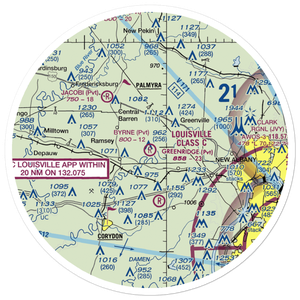 Byrne Field (0IN5) VFR Sectional Sticker (30 mile)