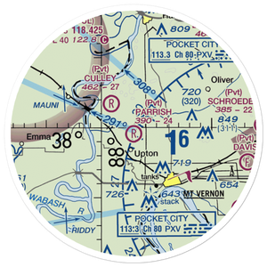 Parrish Airport (0IN9) VFR Sectional Sticker (20 mile)