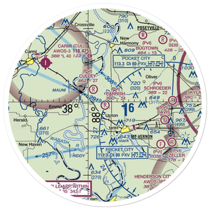 Parrish Airport (0IN9) VFR Sectional Sticker (30 mile)