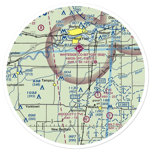 Cady Aerial RLA Restricted Landing Area (0IS3) VFR Sectional Sticker (30 mile)