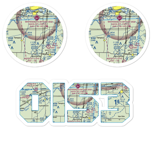 Cady Aerial RLA Restricted Landing Area (0IS3) VFR Sectional Sticker Pack
