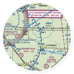 Dawson Farms Airport (0IS4) VFR Sectional Sticker (20 mile)