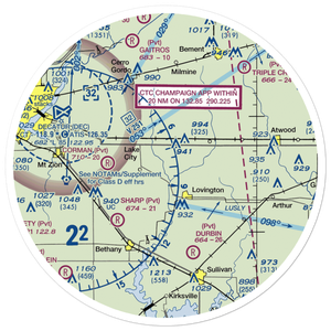 Dawson Farms Airport (0IS4) VFR Sectional Sticker (30 mile)