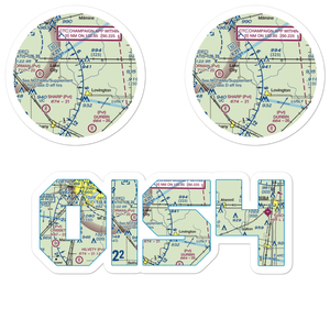 Dawson Farms Airport (0IS4) VFR Sectional Sticker Pack
