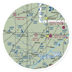 J V Ranch Airport (0KS0) VFR Sectional Sticker (30 mile)
