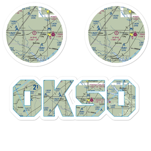 J V Ranch Airport (0KS0) VFR Sectional Sticker Pack