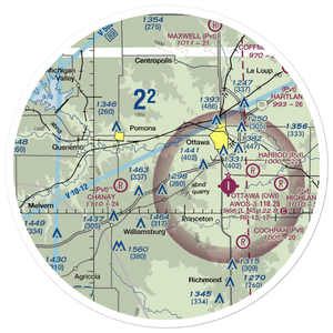 Camp Chippewa Airport (0KS3) VFR Sectional Sticker (30 mile)