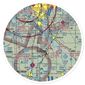 Kendrigan Airport (0KS6) VFR Sectional Sticker (30 mile)