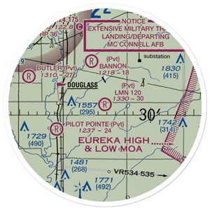 Lmn 120 Airport (0KS9) VFR Sectional Sticker (20 mile)