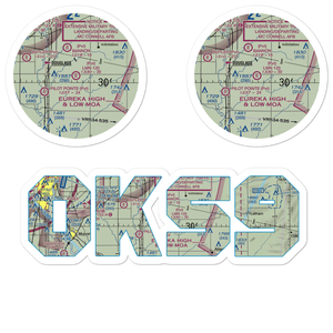 Lmn 120 Airport (0KS9) VFR Sectional Sticker Pack