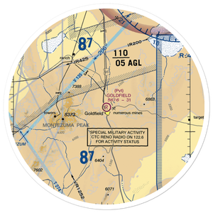 Goldfield Airport (NV50) VFR Sectional Sticker (30 mile)