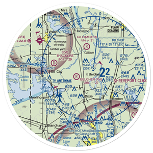 Belcher Airpatch Airport (0LA3) VFR Sectional Sticker (30 mile)