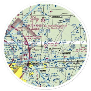 Rebel Field (0LA9) VFR Sectional Sticker (30 mile)