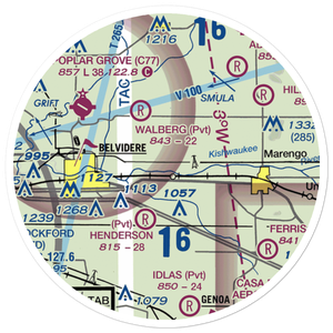 Kaufield Airport (0LL0) VFR Sectional Sticker (20 mile)