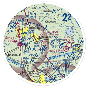 Theriot Field (0LS0) VFR Sectional Sticker (20 mile)