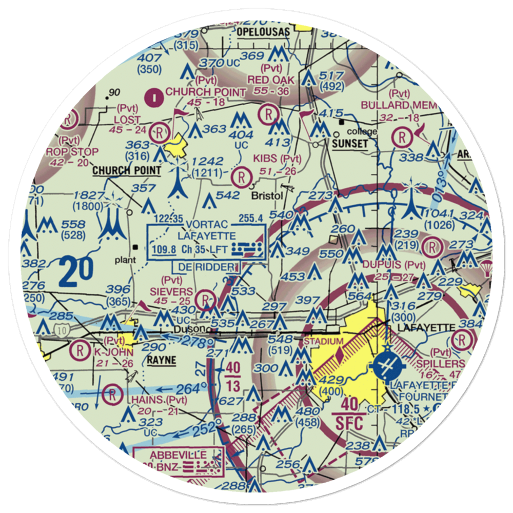 Trahan Ultralightport (0LS5) VFR Sectional Sticker (30 mile) 
