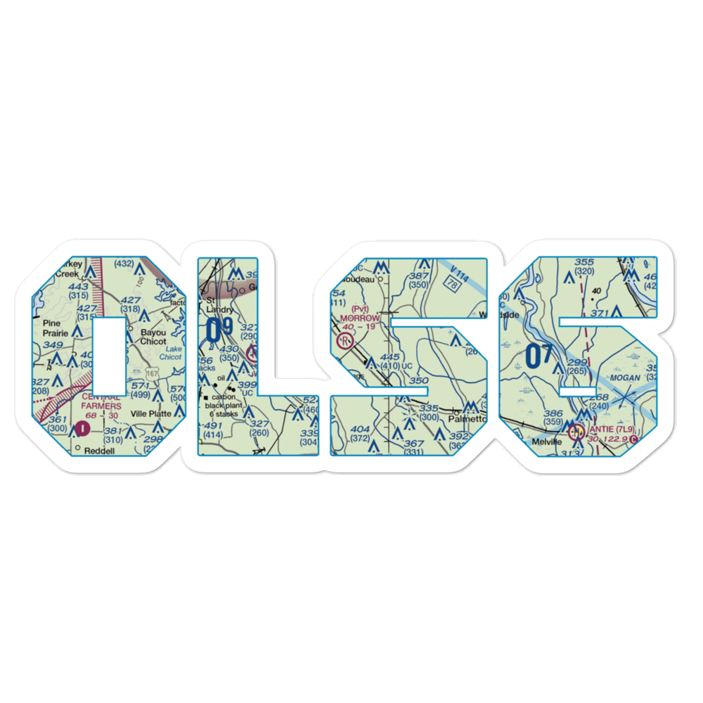 Dufour Airport (0LS6) VFR Sectional Sticker 