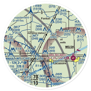 Lonesome Dove Airfield (0LS8) VFR Sectional Sticker (20 mile)