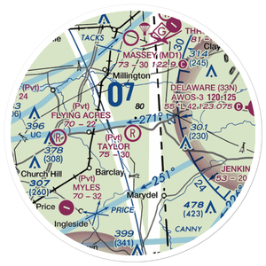 Taylor Field (0MD1) VFR Sectional Sticker (20 mile)