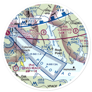 Squier Landing Airport (0MD2) VFR Sectional Sticker (20 mile)