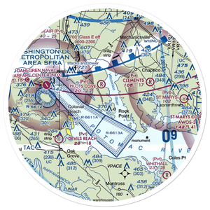 Squier Landing Airport (0MD2) VFR Sectional Sticker (30 mile)