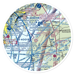Pond View Private Airport (0MD4) VFR Sectional Sticker (30 mile)