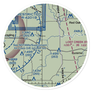 Kelleys Airport (0MI3) VFR Sectional Sticker (20 mile)