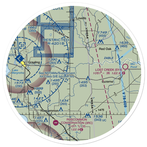Kelleys Airport (0MI3) VFR Sectional Sticker (30 mile)