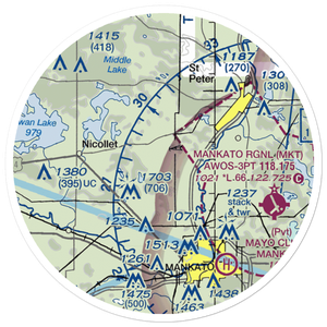 Brinkman Airport (0MN1) VFR Sectional Sticker (20 mile)