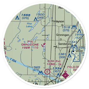 Grindstone Lake Seaplane Base (0MN2) VFR Sectional Sticker (20 mile)