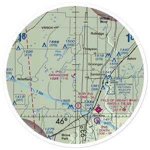 Grindstone Lake Seaplane Base (0MN2) VFR Sectional Sticker (30 mile)
