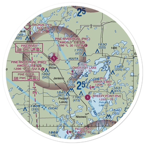 Lower Hay Lake Seaplane Base (0MN3) VFR Sectional Sticker (30 mile)