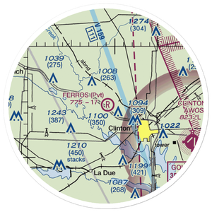 Ferros Ranch-Aero Airport (0MO0) VFR Sectional Sticker (20 mile)