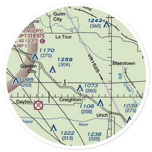 Flying G Airport (0MO1) VFR Sectional Sticker (20 mile)