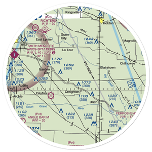 Flying G Airport (0MO1) VFR Sectional Sticker (30 mile)