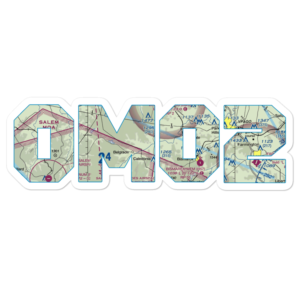Short-N-Ruff Airport (0MO2) VFR Sectional Sticker 