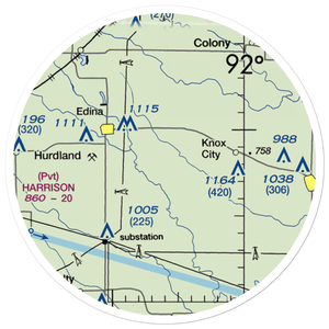 Joe D Lewis Airport (0MO5) VFR Sectional Sticker (20 mile)